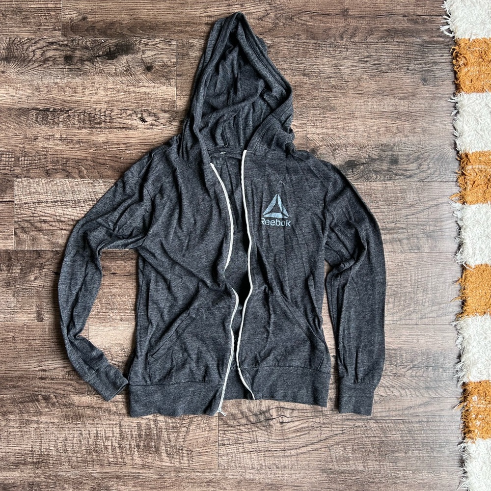 Reebok Charcoal Zip-Up Sweater
